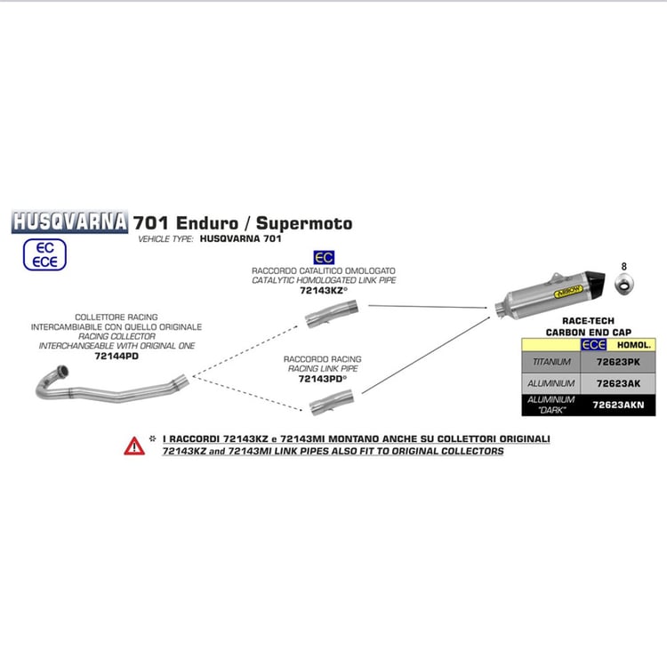 ARROW Collector 72144PD - Stainless 2:1 Racing Non Cat