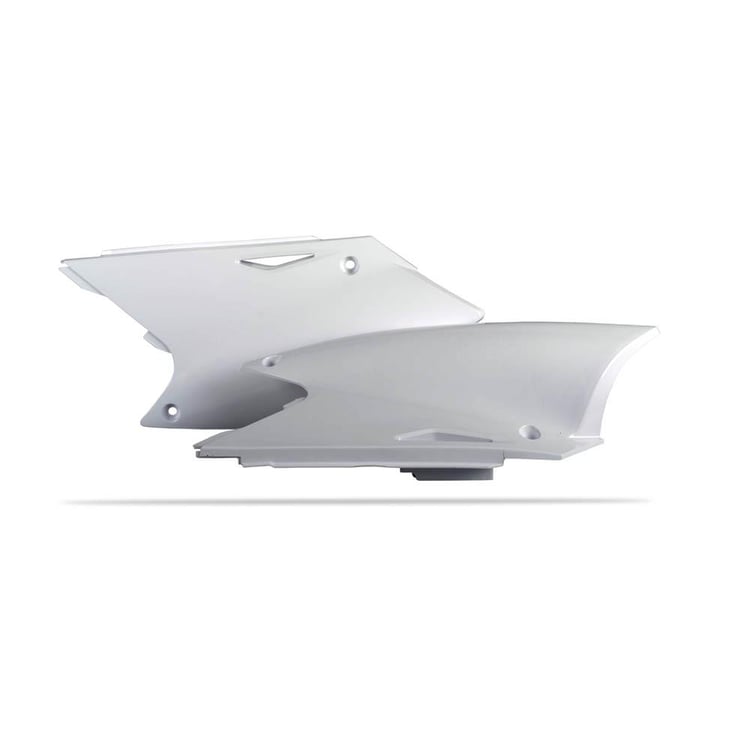 POLISPORT SIDE COVERS KX250F 04-05/RM-Z250 04-06 - WHITE - 75-860-19W