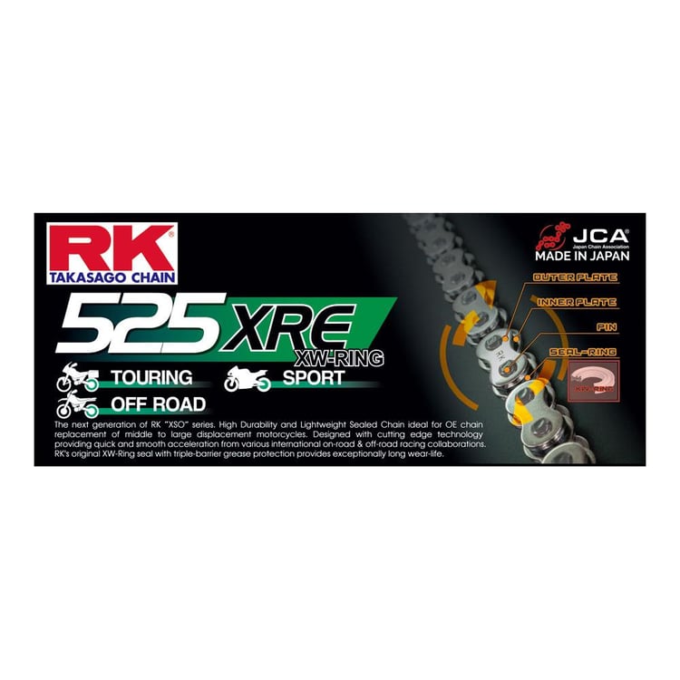 RK CHAIN 525XRE - 112 LINK - 12-55E-112