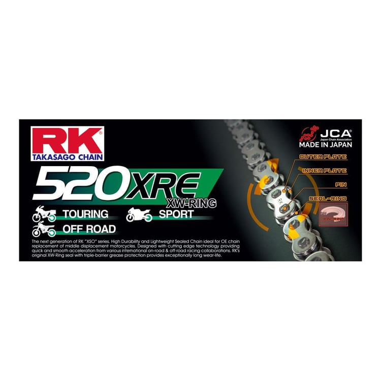 RK CHAIN 520XRE - 130 LINK - 12-52E-130