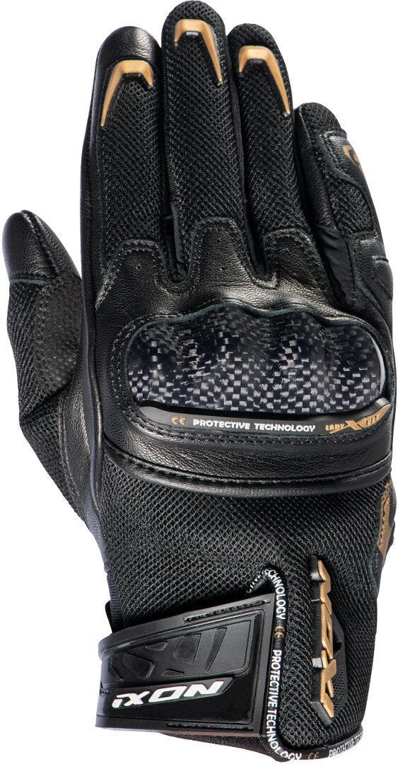 Ixon RS Rise Air Lady Glv (EN13594) Blk/gld
