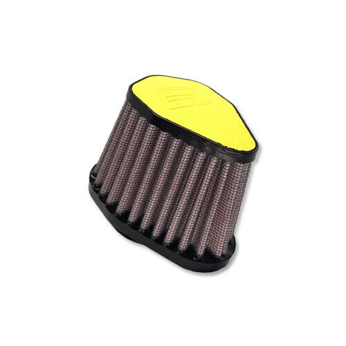 DNA FILTERS YELLOW LEATHER TOP HEXA. CLAMP ON 51mm INLET 68mm LENGTH AIR FILTER - V-5100-L/Y