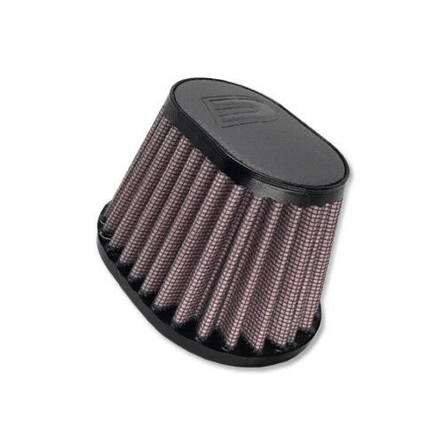 DNA FILTERS GREY LEATHER OVAL CLAMP ON 38mm INLET 68mm LENGTH AIR FILTER - OV-3800-L/G