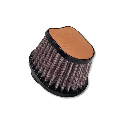 DNA FILTERS LIGHT BROWN LEATHER SPECIAL OVAL CLAMP ON 50mm IN 63mm L AIR FILTER - OVI-5000-L/LB