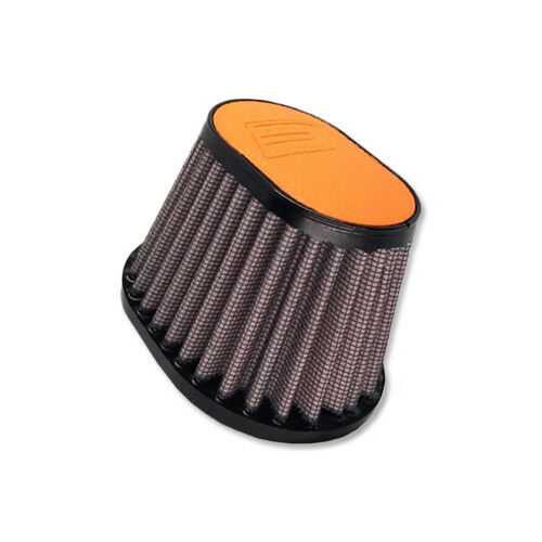 DNA FILTERS ORANGE LEATHER OVAL CLAMP ON 51mm INLET 68mm LENGTH AIR FILTER - OV-5100-L/O