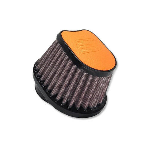 DNA FILTERS ORANGE LEATHER SPECIAL OVAL CLAMP ON 54mm IN 63mm LENGTH AIR FILTER - OVI-5400-L/O
