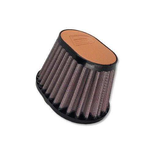 DNA FILTERS LIGHT BROWN LEATHER OVAL CLAMP ON 38mm INLET 68mm LENGTH AIR FILTER - OV-3800-L/LB