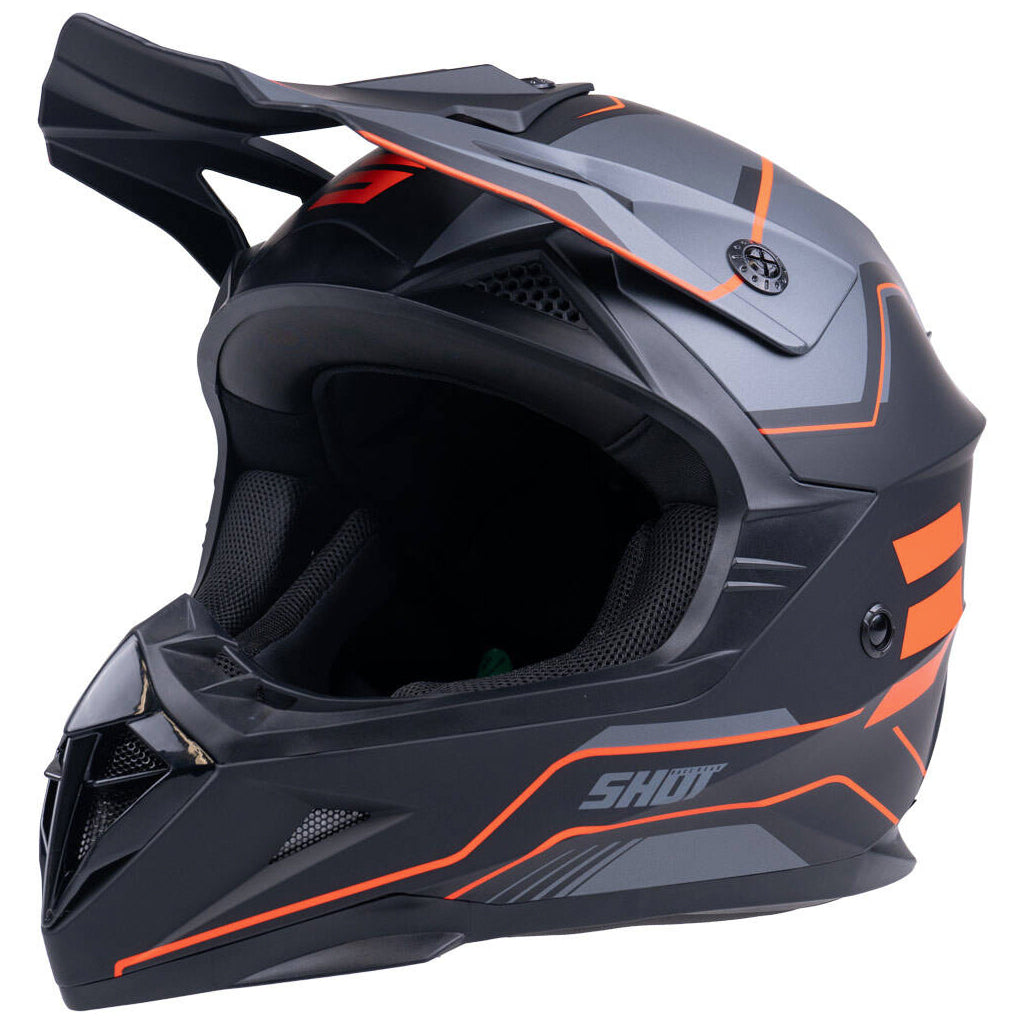 Shot Pulse Lines Helmet Black/Orange Matt XS - 66-5718-04