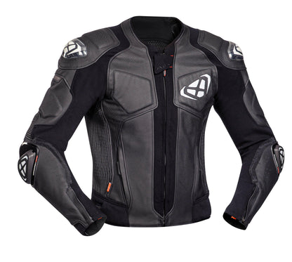 IXON VENDETTA EVO LEATHER JKT BLK/WHT (3XL)