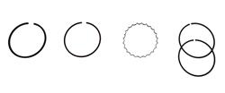 Wiseco 4 Stroke Ring, Shelf Stock 49.50 MM RING SET